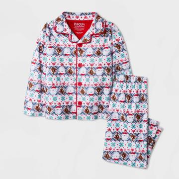 Toddler Girls' Rudolph The Red-nosed Reindeer Fair Lsle Coat Pajama Set - White