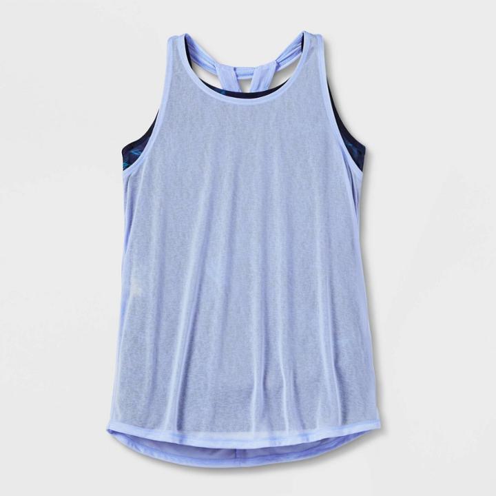 Girls' 2-in-1 Tank Top - All In Motion Blue