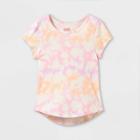 Toddler Girls' Adaptive Tie-dye Short Sleeve T-shirt - Cat & Jack Cream