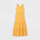 Girls' Sleeveless Knit Maxi Dress - Cat & Jack Light Mustard