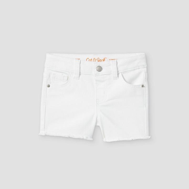 Toddler Girls' Cutoff Jean Shorts - Cat & Jack White