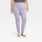 Women's Plus Size High-rise Skinny Stretch Ankle Jeans - Universal Thread Lilac