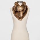 Women's Faux Fur Neckerchief - Universal Thread Brown