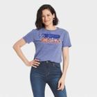 Disney Women's Mickey And Friends American Short Sleeve Graphic T-shirt - Blue