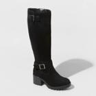 Women's Tisha Buckle Knee High Fashion Boots - Universal Thread Black