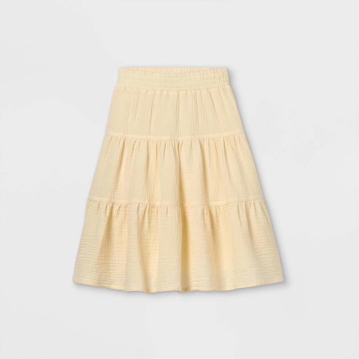 Girls' Midi Skirt - Cat & Jack Cream