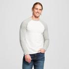 Men's Long Sleeve Sensory Friendly Baseball T-shirt - Goodfellow & Co White