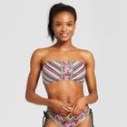 Women's Bandeau Bikini Top - Mossimo Multi Stripe D/dd Cup,