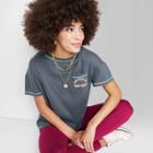 Women's Ascot + Hart Malibu Short Sleeve Graphic Pocket T-shirt - Gray