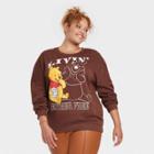 Women's Plus Size Winnie The Pooh Livin' Graphic Sweatshirt - Brown
