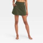 Women's Mid-rise Knit Skorts - All In Motion Olive Green