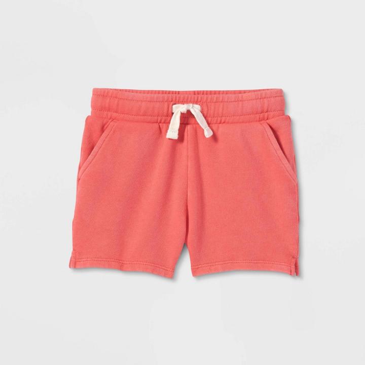 Kids' Shorter-length Shorts - Cat & Jack Coral Pink