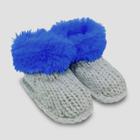 Baby Boys' Faux Fur Bootie Slippers - Cat & Jack Blue 0-6m,