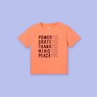Girls' Boxy Graphic T-shirt - More Than Magic Neon Peach