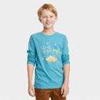 Boys' Hanukkah Dinosaur Long Sleeve Graphic T-shirt - Cat & Jack Blue