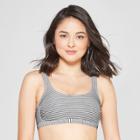 Women's Ribbed Bralette Bikini Top - Xhilaration Black