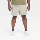 Men's Big Soft Stretch Shorts 9 - All In Motion Light Gray