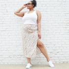 Women's Plus Size Lace Trim Rib-knit Tank Top - Wild Fable Fresh White