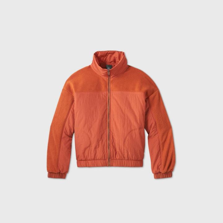 Women's Zip-up Fleece Jacket - Wild Fable Orange