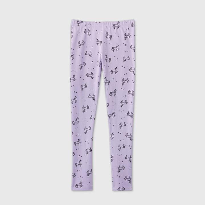 Girls' Unicorn Leggings - Cat & Jack Violet
