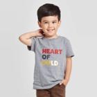 Petitetoddler Boys' Short Sleeve Heart Of Gold Graphic T-shirt - Cat & Jack Charcoal 12m, Toddler Boy's, Gray