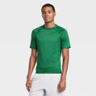 Men's Short Sleeve Fitted T-shirt - All In Motion Green S, Men's,