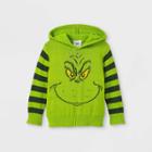 Dr. Seuss Toddler Boys' The Grinch Hooded Sweater - Green