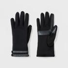 Isotoner Women's Two Button Band With Smart Touch Unlined Gloves - Black