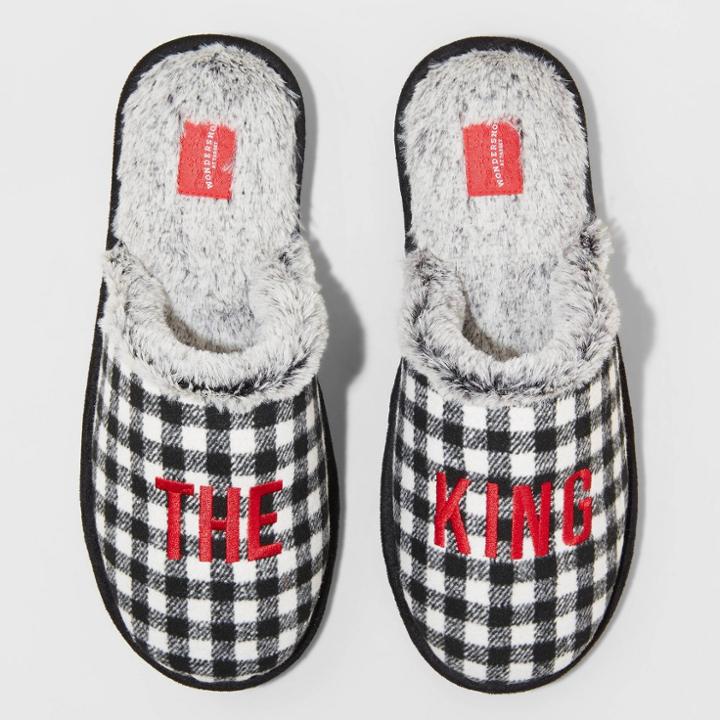 Men's Family Sleep King Slippers - Wondershop Black