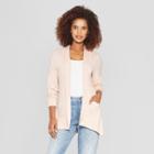 Women's Long Sleeve Lace-up Back Open Cardigan - Knox Rose Peach