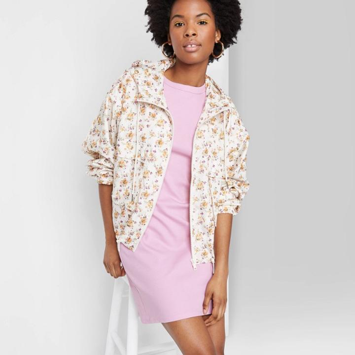 Women's Short Sleeve Round Neck Knit Mini Dress - Wild Fable Lavender Xs, Women's, Purple