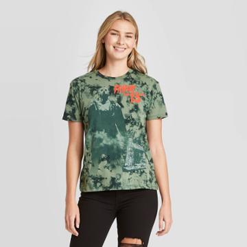 Jerry Leigh Women's Friday The 13th Short Sleeve Graphic T-shirt - Green