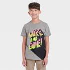 Boys' 'wake And Game' Graphic Short Sleeve T-shirt - Cat & Jack Heather Gray