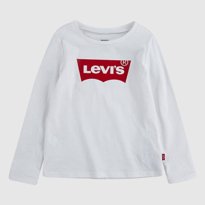 Levi's Toddler Girls' Batwing Long Sleeve T-shirt - White