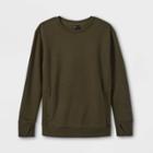 Boys' Fleece Crewneck Sweatshirt - All In Motion Olive Green