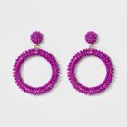 Sugarfix By Baublebar Beaded Hoop Earrings - Purple, Girl's