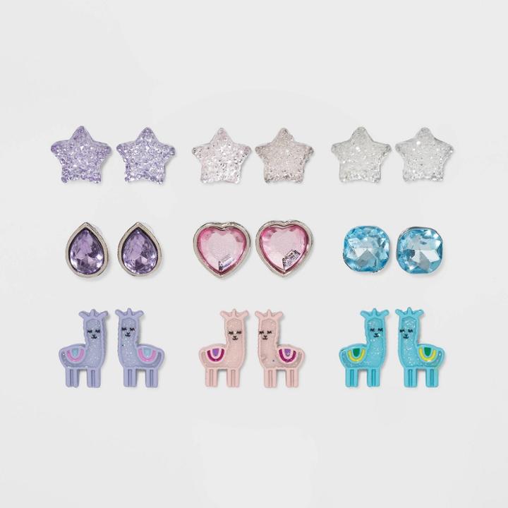 Girls' 9pk Mixed Earring Set - Cat & Jack
