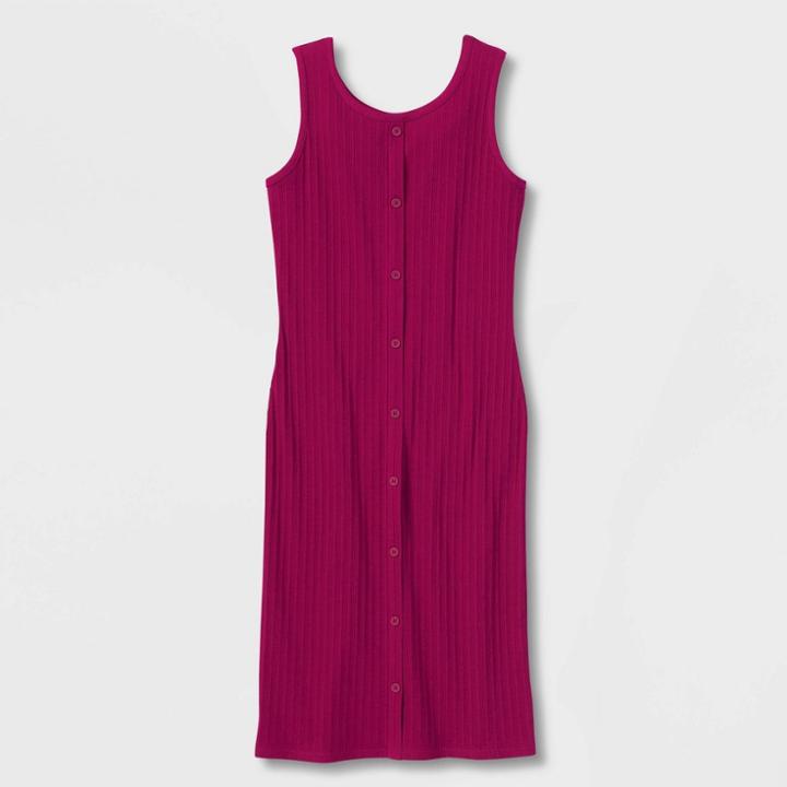 Girls' Button-front Sleeveless Dress - Art Class Pink