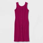 Girls' Button-front Sleeveless Dress - Art Class Pink