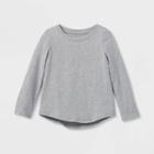 Toddler Girls' Solid Long Sleeve T-shirt - Cat & Jack Gray