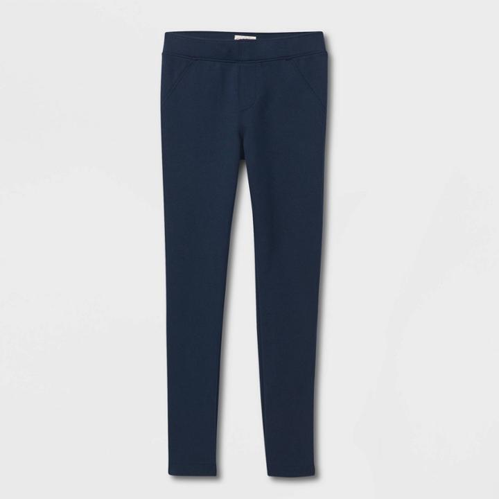 Girls' Uniform Ponte Jeggings - Cat & Jack Navy