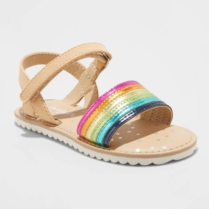 Toddler Girls' Genna Ankle Strap Sandals - Cat & Jack Rainbow 5, Toddler Girl's,