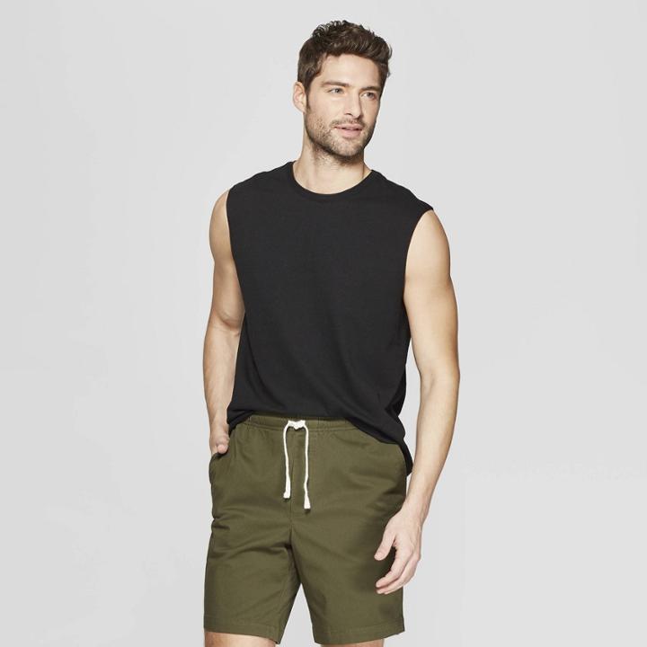 Men's Standard Fit Sleeveless Muscle Tank - Goodfellow & Co Black