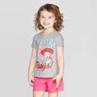 Toddler Girls' Toy Story Jessie And Bo Peep Short Sleeve T-shirt - Gray