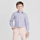 Boys' Long Sleeve Button-down Suiting Shirt - Cat & Jack White/navy Xs, Boy's, Blue Pink