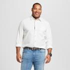 Men's Big & Tall Long Sleeve Cotton Slub Button-down Shirt - Goodfellow & Co True White