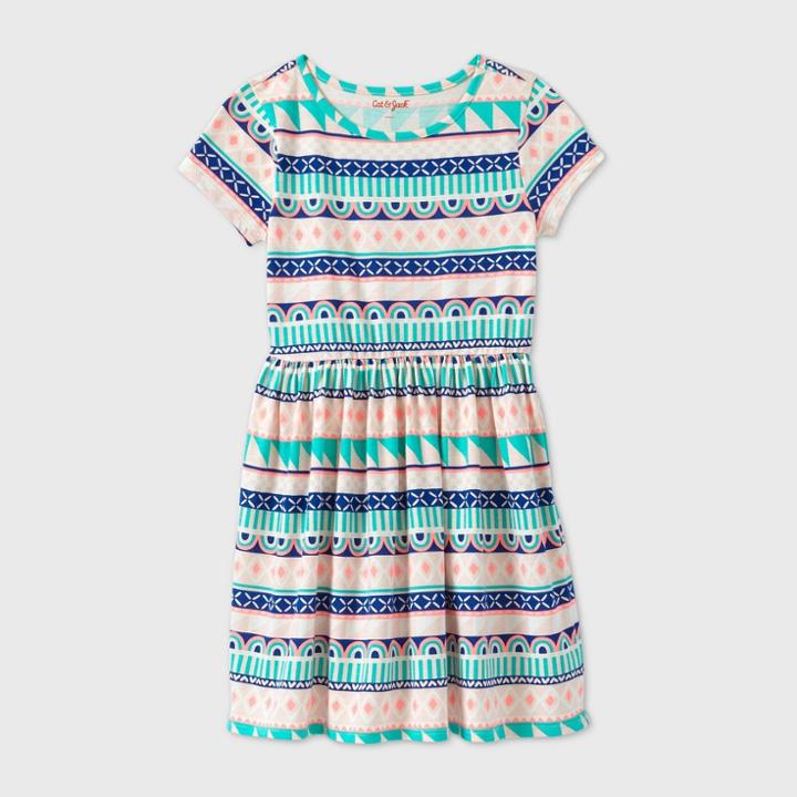 Girls' Short Sleeve Fair Isle Knit Dress - Cat & Jack Cream