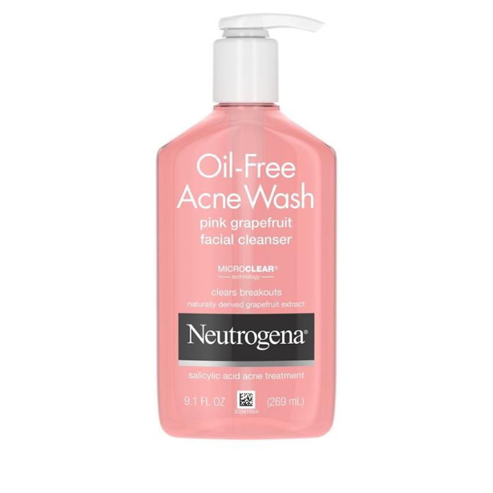 Neutrogena Oil-free Pink Grapefruit Acne Facial Cleanser - 9.1 Fl Oz, Adult Unisex