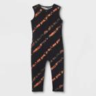 Toddler Boys' Textured Tie-dye Jumpsuit - Art Class Black