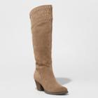 Women's Nellie Wide Width Cut Out Riding Fashion Boots - Universal Thread Gray 8w,